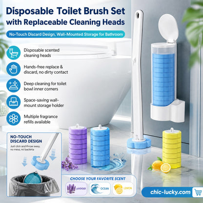 🔥LAST DAY SALE £6.99!!⚡50K+ SOLD!🚽💦Hands-Free Cleaning Gadget🧽Disposable toilet cleaning tool