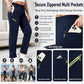 👖✨Women’s Straight-Leg Cargo Trousers – Elastic Waist, 6-Pocket Casual Pants for Work, Travel & Everyday Wear-Q