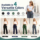👖✨Women’s Straight-Leg Cargo Trousers – Elastic Waist, 6-Pocket Casual Pants for Work, Travel & Everyday Wear-Q
