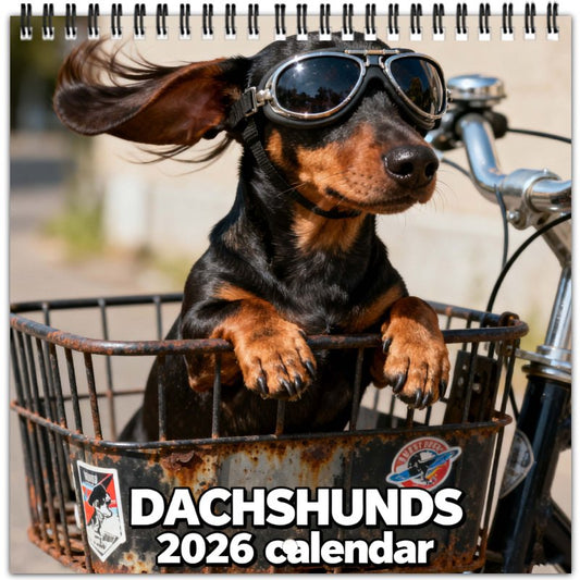 🔥LAST DAY 60% OFF💥2026 Cute Dachshund Wall Calendar – 12-Month Planner, Perfect Christmas & New Year Gift
