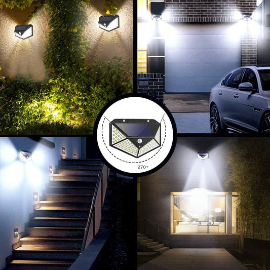 ⏰BUY 1 GET 1 FREE🏡 Solar Motion Sensor Lights – 100 LED, IP65 Waterproof, Zero Bills 🔒INSTANTLY LIGHT UP YOUR OUTDOOR SPACE ☀️