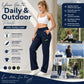 👖✨Women’s Straight-Leg Cargo Trousers – Elastic Waist, 6-Pocket Casual Pants for Work, Travel & Everyday Wear-Q