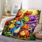 🎅Christmas Gift idea 50%OFF🎁🦖Cute Smiling Dinosaurs HD Digital Print Flannel