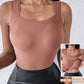 🏆Last Day Special Price ￡7.99!!💐Women's U Neck Camisole High Strechy Seamless Built-in Bra Padded Tank Tops