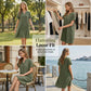 🎉✨HOT SALE🏝️👗Women's V-Neck Tunic Dress – Relaxed Fit, Pockets & Breathable