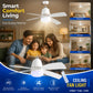 🌬️Surprise Price: Only £16.99!!🔥SmartBreez™ 40W LED Ceiling Fan Light – 20.5” Ultra-Quiet with Remote 🎯 | E27 + FREE B22 Adapter 🔌 | For Bedroom 😴, Kitchen 👩‍🍳 & Garage 🛠️ – UK Ready! 🇬🇧1