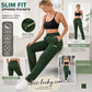 👖✨Women’s Straight-Leg Cargo Trousers – Elastic Waist, 6-Pocket Casual Pants for Work, Travel & Everyday Wear-Q