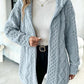 Women’s Fuzzy Sherpa Hooded Cardigan, Soft Plush Fleece Open Front Coat, Long Sleeve Mid-Length Relaxed Fit Jacket, Cozy Fall Winter Outerwear, Warm Teddy Jacket for Women❄️