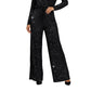 🎄LAST DAY SALE 50% OFF🥰Women's Sequin Sparkle Wide Leg Pants with Elastic Waistband2