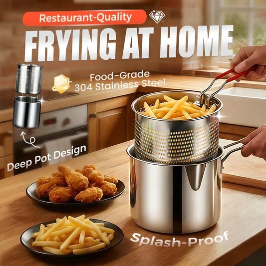 💞2026 HOT SALE🥳💞50K+ SOLD! ✨ 50% OFF!💥🔥304 Stainless Steel Multifuntional Fryer-Q