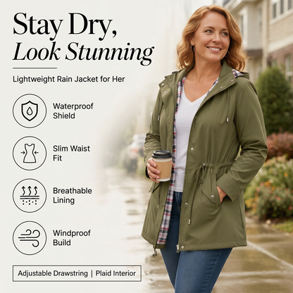 ⏰LAST DAY SALE 50% OFF✨Womens Chic. Lightweight. Waterproof Jacket 🍃🧥-Unleash Style and Durability in Any Storm!