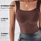 🏆Last Day Special Price ￡7.99!!💐Women's U Neck Camisole High Strechy Seamless Built-in Bra Padded Tank Tops
