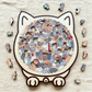 🎁Christmas Sale 70% OFF🎅135-Piece Morandi-Colored Cat Shaped Wooden Jigsaw Puzzle