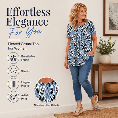 🎨👕 LIMITED TIME 50% OFF! 🌸Printed Round Neck Top – Vibrant print & effortless style – Stand out with ease. ✨