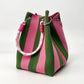 🏆👜 Limited-Time Sale: ￡7.99 🌴Striped Knit Bucket Handbag for Women – Handmade Summer Beach Shoulder Bag