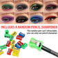 💧10-Pack Waterproof Colored Gel Eyeliner Pencil – Metallic & Shimmer Finishes, Smudge-Proof（Pencil sharpener color is random）
