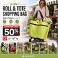 🔥Limited Offer⚡50K+ SOLD!🛍️2-in-1 Convertible shopping tote – hides wheels, holds 20kg, expands with zipper!