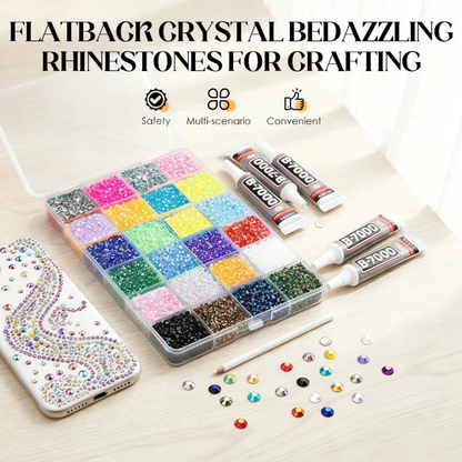 🥰2026 HOT SALE💥💞50K+ SOLD! 💕✨ 50% OFF!🌟Glitter Rhinestone Bedazzling Kit - 32000Pcs Resin Jelly Rhinestones for Crafting🌟Rhinestone Craft Kit💕