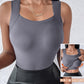 🏆Last Day Special Price ￡7.99!!💐Women's U Neck Camisole High Strechy Seamless Built-in Bra Padded Tank Tops