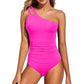 💖LAST DAY SPECIAL PRICE: ￡11.99!!💖Women's Cutout One Shoulder One Piece Swimsuit👙