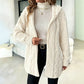 Women’s Fuzzy Sherpa Hooded Cardigan, Soft Plush Fleece Open Front Coat, Long Sleeve Mid-Length Relaxed Fit Jacket, Cozy Fall Winter Outerwear, Warm Teddy Jacket for Women❄️