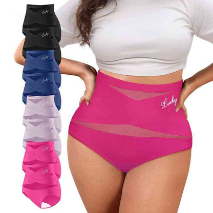 ✨Last Day-Buy 1 Get 3 Packs✨Plus-Size High-Waist Cross Tummy Control Panties