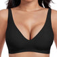 ⏳LAST DAY SALE 50% OFF💕Womens Comfortable Wireless Bralettes Seamless Deep V Everyday Bra1