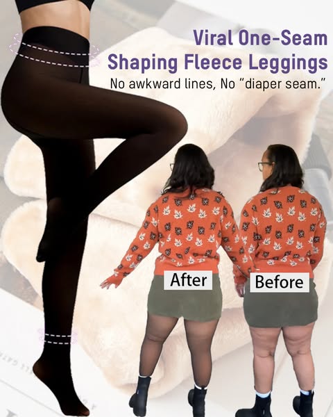 🔥Hot Sale 50% OFF!!⚡50K+ SOLD!❄️One-Seam The-original Magic Fleece Lined Leggings✨