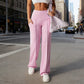 💗LAST DAY SALE 50% OFF⚡50K+ SOLD💕Women's Plain Loose Straight Leg Pants1