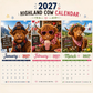 ⏳LAST DAY SALE ONLY ￡6.99!!🔥2027 Funny Highland Cow Wall Calendar | A4 Hanging Calendar | Designed by Isabel Kline