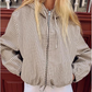 🎁2026 New Arrivals💥Last Day Sale 50% Off🧥Women’s Vintage Check Hooded Cropped Jacket | Full Zip, Drawstring Hem, Loose Drop Shoulder Casual Outerwear for Autumn & Winter-Q