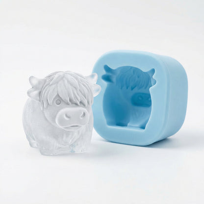 🎁💥LAST DAY SPECIAL PRICE:￡6.99!🐮 Mini Highland Cow Ice Cube Mold – Cute 3D Ice for Drinks, Parties & Gifts