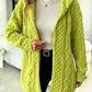 Women’s Fuzzy Sherpa Hooded Cardigan, Soft Plush Fleece Open Front Coat, Long Sleeve Mid-Length Relaxed Fit Jacket, Cozy Fall Winter Outerwear, Warm Teddy Jacket for Women❄️