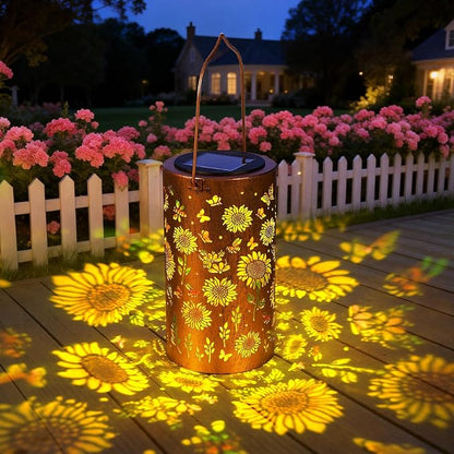 🔥HOT SALE 49% OFF-🌞Colorful Sunflower Glow Solar Garden Lantern1