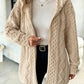 Women’s Fuzzy Sherpa Hooded Cardigan, Soft Plush Fleece Open Front Coat, Long Sleeve Mid-Length Relaxed Fit Jacket, Cozy Fall Winter Outerwear, Warm Teddy Jacket for Women❄️