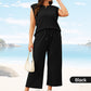 💅✨ 50% OFF! 💜Women's Casual Sleeveless Top & Wide-Leg Pants Set
