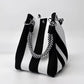 🏆👜 Limited-Time Sale: ￡7.99 🌴Striped Knit Bucket Handbag for Women – Handmade Summer Beach Shoulder Bag