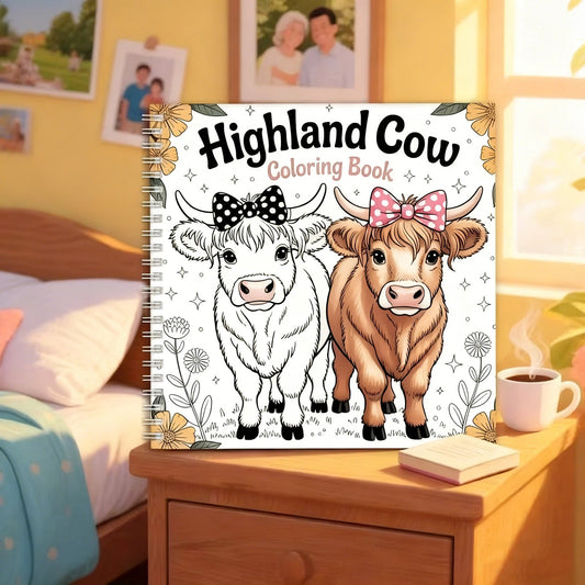 ⚡Black Friday Sales 🐮Highland Cow Coloring Book