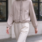 🎁2026 New Arrivals💥Last Day Sale 50% Off🧥Women’s Vintage Check Hooded Cropped Jacket | Full Zip, Drawstring Hem, Loose Drop Shoulder Casual Outerwear for Autumn & Winter-Q