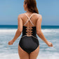 👙2026 NEW TYPE 50% OFF🔥Color Block Tummy Control One-Piece Swimsuit