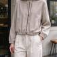 🎁2026 New Arrivals💥Last Day Sale 50% Off🧥Women’s Vintage Check Hooded Cropped Jacket | Full Zip, Drawstring Hem, Loose Drop Shoulder Casual Outerwear for Autumn & Winter-Q