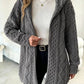 Women’s Fuzzy Sherpa Hooded Cardigan, Soft Plush Fleece Open Front Coat, Long Sleeve Mid-Length Relaxed Fit Jacket, Cozy Fall Winter Outerwear, Warm Teddy Jacket for Women❄️