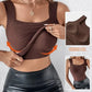 🏆Last Day Special Price ￡7.99!!💐Women's U Neck Camisole High Strechy Seamless Built-in Bra Padded Tank Tops