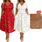 🥳2026 HOT SALE🥳💞50K+ SOLD!🔥🏠 50% OFF! ✨Women's V-Neck Floral Print Dress with Twist Waist