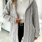 Women’s Fuzzy Sherpa Hooded Cardigan, Soft Plush Fleece Open Front Coat, Long Sleeve Mid-Length Relaxed Fit Jacket, Cozy Fall Winter Outerwear, Warm Teddy Jacket for Women❄️