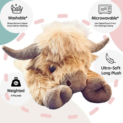 🎄Christmas New Gift Toy🐂🎁Cute Cartoon Highland Cow Cuddly Toy🔥1