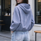 🎁2026 New Arrivals💥Last Day Sale 50% Off🧥Women’s Vintage Check Hooded Cropped Jacket | Full Zip, Drawstring Hem, Loose Drop Shoulder Casual Outerwear for Autumn & Winter-Q