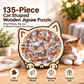 🥳2026 HOT SALE🥳💞50K+ SOLD! 🎁60% OFF🧩135-Piece Morandi-Colored Cat Shaped Wooden Jigsaw Puzzle