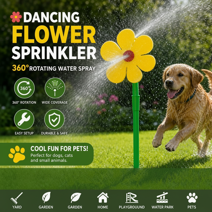 ✨️45% OFF! Boost your courtyard happiness! 360° Rotating Dancing Flower Sprinkler-Funny Dancing Flower Yard Lawn Sprinkler