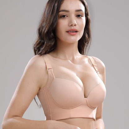 🥳2026 HOT SALE🥳💞30K+ SOLD!🔥Full-Coverage Deep Cup Bra 👙✨ – Smooths Back & Sides, High-Back Support, 5D Seamed Lift, Breathable Stretch, U-Shape Panel – Ultimate Shapewear Comfort